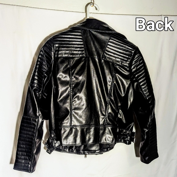 Shoedazzle Quilted Faux Leather Biker Jacket Size 1X - Picture 3 of 6